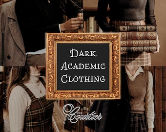 The Dark Academic Curated Clothing Collection // academia romantic vintage thrifted mystery bundle box outfit aesthetic gift her mysterious