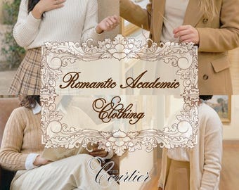 The Romantic Academic Curated Clothing Collection // light academia vintage thrift outfit sustainable antique pastel cottagecore floral gift