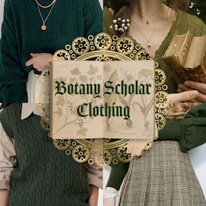 The Botany Scholar Curated Clothing Collection // green academia thrift outfit vintage aesthetic academic gift for her mystery box bundle