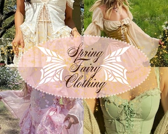 The Spring Fairy Curated Clothing Collection // fairycore cottagecore thrifted outfit aesthetic glitter mori girl style bundle mystery box