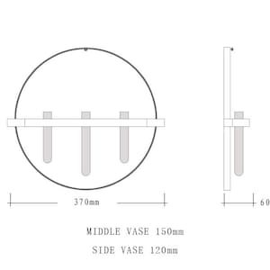 Bamboo/Wood wall hanging propagation vase image 7