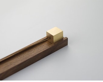 Wood/brass incense holder