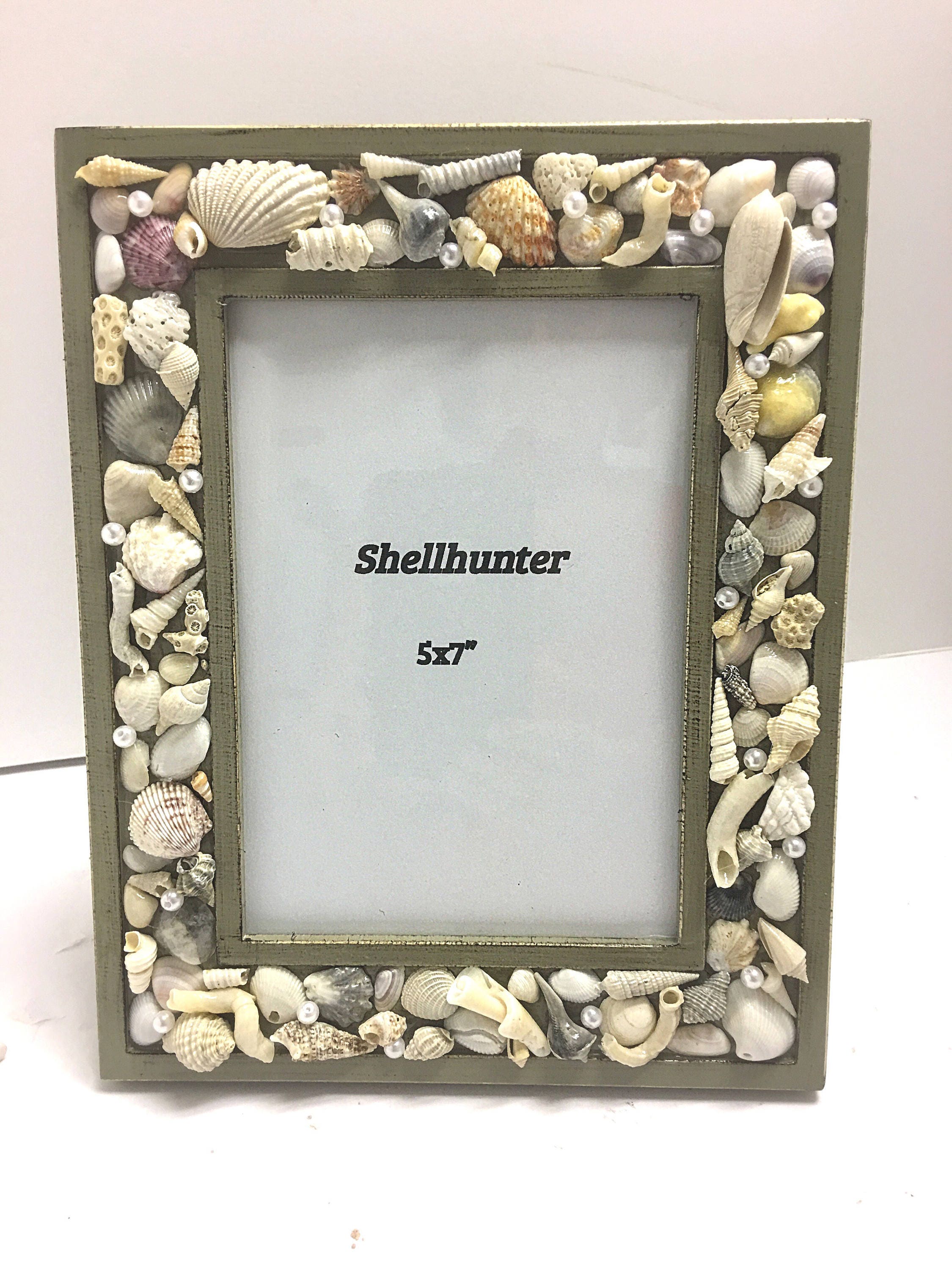 Beach frame 5 by 7 photo frame in olive green with Etsy