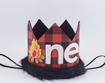 camping birthday crown, birthdays are smore fun, hike on over, our happy camper, one happy camper, adventure awaits, camp out birthday party