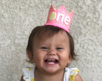 lemonade birthday crown, pink lemonade birthday, sunshine lemonade and fun birthday, sunshine lemonade and fun, pink lemonade party, lemon