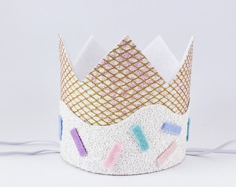 ice cream birthday crown, heres the scoop birthday, sweet one crown, sprinkle birthday party, ice cream birthday, two sweet party, sprinkles