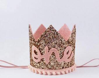 birthday hat, gold and blush, 1st birthday hat, 1st birthday party hat, birthday party hat, first birthday girl outfit, 1st birthday outfit