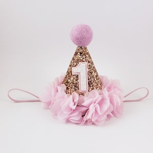 1st birthday hat, first birthday hat, gold and pink birthday, 1st birthday girl, 1st birthday outfit, 1st birthday, first birthday girl