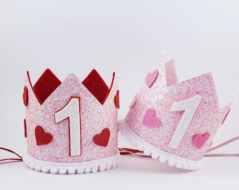 our little sweetheart, valentines day birthday crown, valentines day birthday, valentines 1st birthday, valentine birthday crown, sweetheart