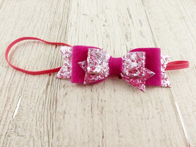 : Preemie-Tailles Adultes /& faite sur mesure... : blanc paillettes serre-tête nœud