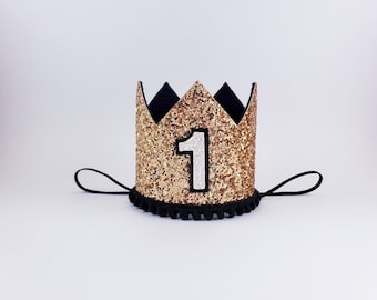 birthday hat, gold and black, 1st birthday hat, 1st birthday party hat, birthday party hat, first birthday boy outfit, 1st birthday outfit