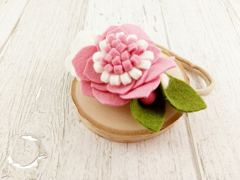 felt flower crown flower headband baby flower crown for babies flower headband pink and white flower headband nylon valentine headband