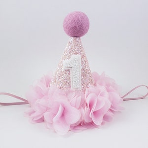 girl 1st birthday hat, first birthday hat, pink 1st birthday, 1st birthday girl, 1st birthday outfit, 1st birthday, girl first birthday deco