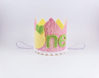lemonade birthday crown, pink lemonade birthday, sunshine lemonade and fun birthday, sunshine lemonade and fun, pink lemonade party, lemon