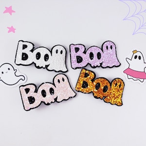 boo clip, halloween hair clip, boo hair clip, halloween hair accessory, one spooky babe, ghost hair clip, ghost barrette, girl halloween