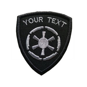 Star war Imperial Cog patch , Galactic Empire patch Custom text sew on or hook backing attachment patch