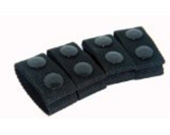 POLICE SECURITY GUARD BLACK NYLON DUTY BELT KEEPERS HOOK /& LOOP FIT BELTS 2 /"