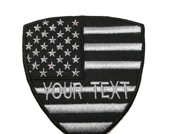 1 Pcs Personnalisé Nom Patch Votre Texte Bleu Blanc Vert