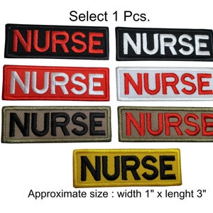 1 Pcs. Nurse Patch Medic patch paramedic EMS EMT Rescue patch hook backing for attachment or sew on patch size 1 x 3 Inches