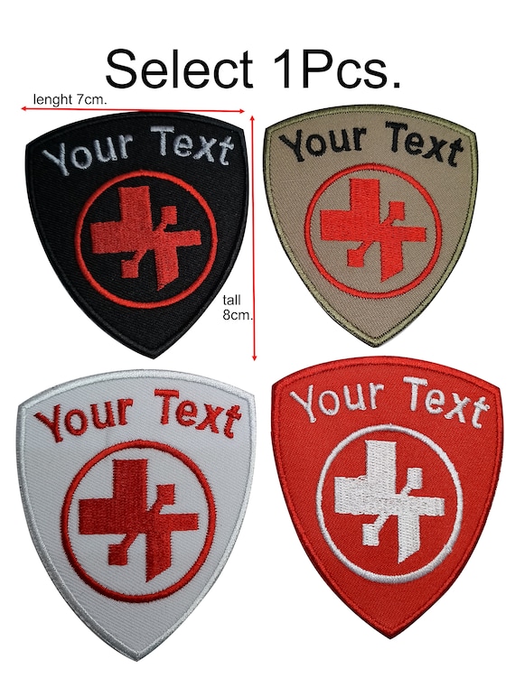 MEDIC Patch Red Cross Medic Patch Firs Aid Paramedic EMS EMT Rescue Patch  Hook Backing for Attachment or Sew on Patch Size 4 X 1 Inches 