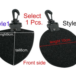 1 Pcs. Loop patch Clip 2 sides Loop patch for hook attached patch tab clip bag holder tag bag luggage for size 9cm. x 8cm. , Round 10cm.