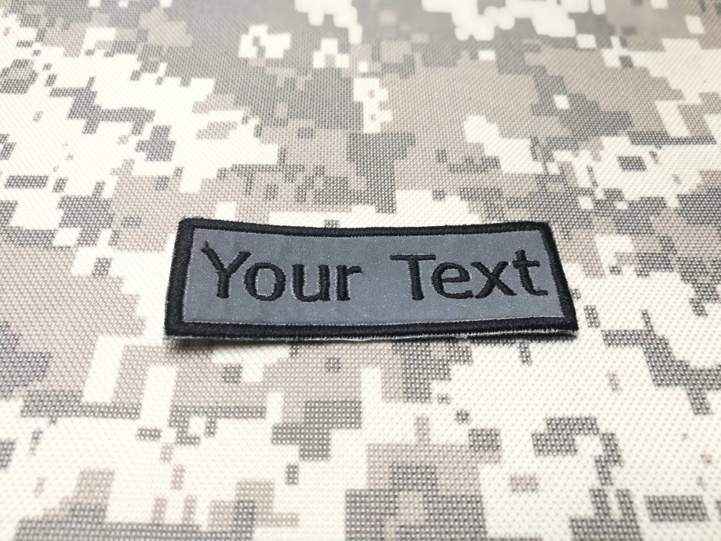 Reflective Patch Your Text Custom Name Text Patch Tag Name - Etsy