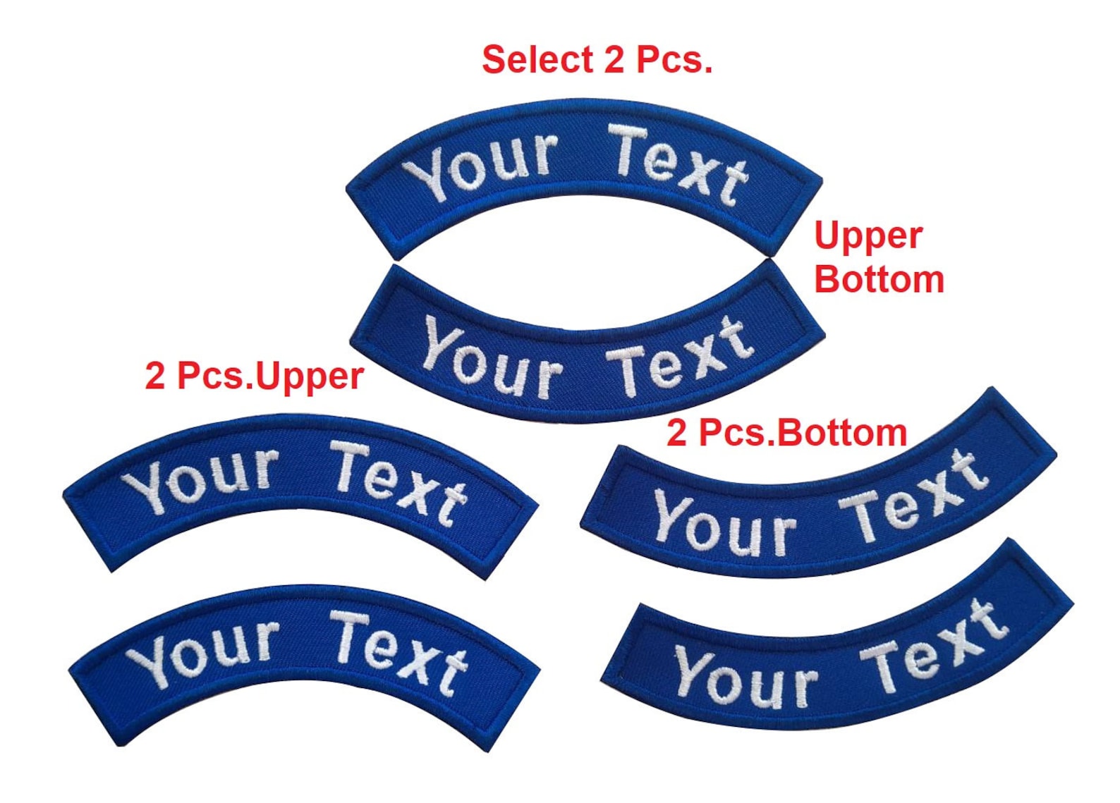 2 Pcs. Curve Custom Name Tag Your Text Name Tag Name Tape Etsy