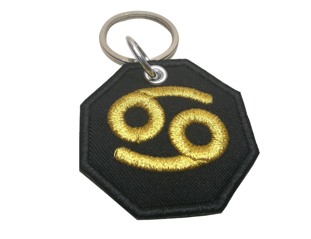 Zodiac Cancer Key Chain Zodiac D.I.Y. Patch Decorate Cancer Glitter ...