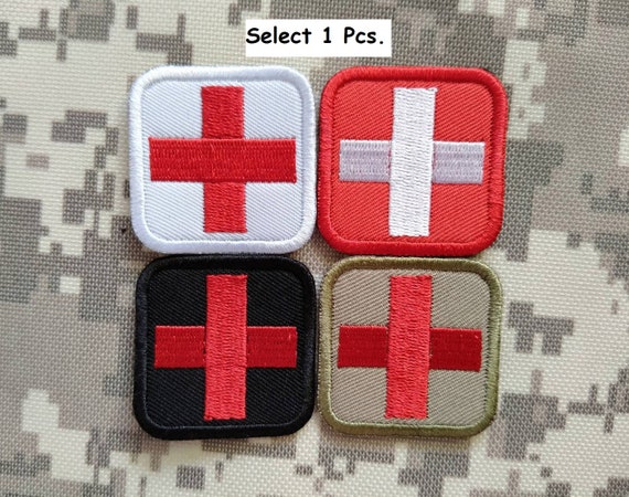 Toppa Tattica Ricamata Medical 5x2 Cm Per Giubbotto, Morale Patch EMS EMT Medic