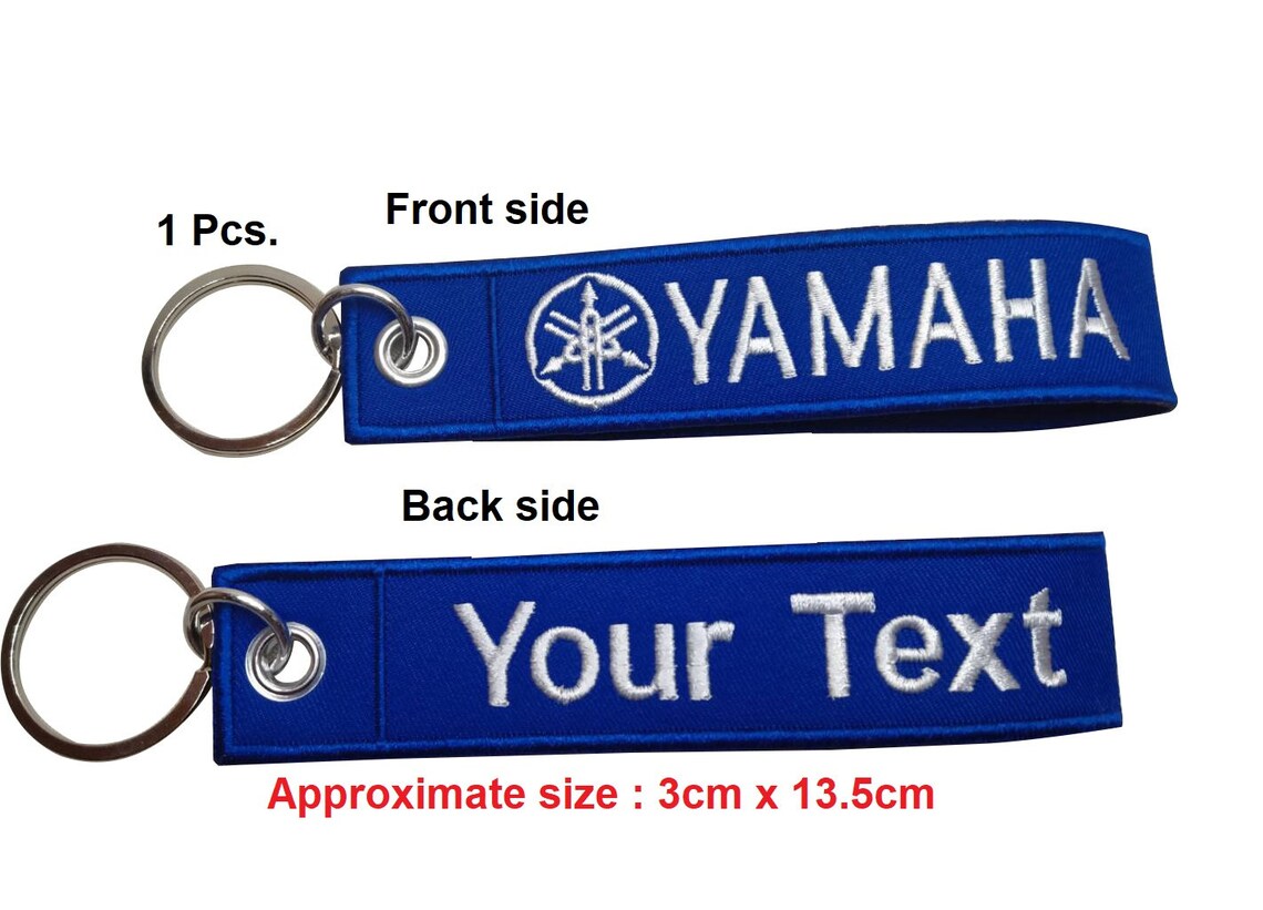 YAMAHA Key Chain Custom Text Name Text Motorcycle Biker Racing Etsy