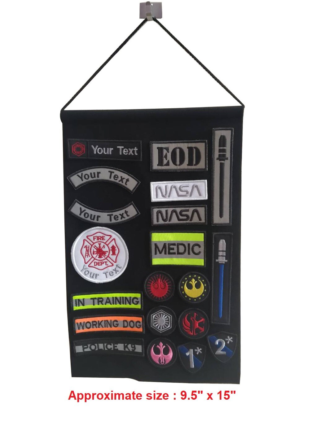 Patch Board Wall Hanging Folding Roll up 15 x 23 Badges Holder Patch  Organizer