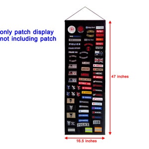 Military Patch Collection Display Panel Wall Hanging Holder For