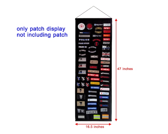 Patch Display Morale Patch Holder Board Display Wall Door Hanging Display  Frame Patch Decorate Patch Frame Patch Collection Size 16.5x 47 