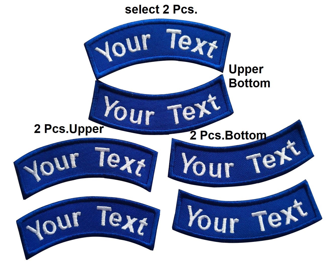 2 Pcs. Curve Custom Name Tag Your Text Name Tag Name Tape Etsy