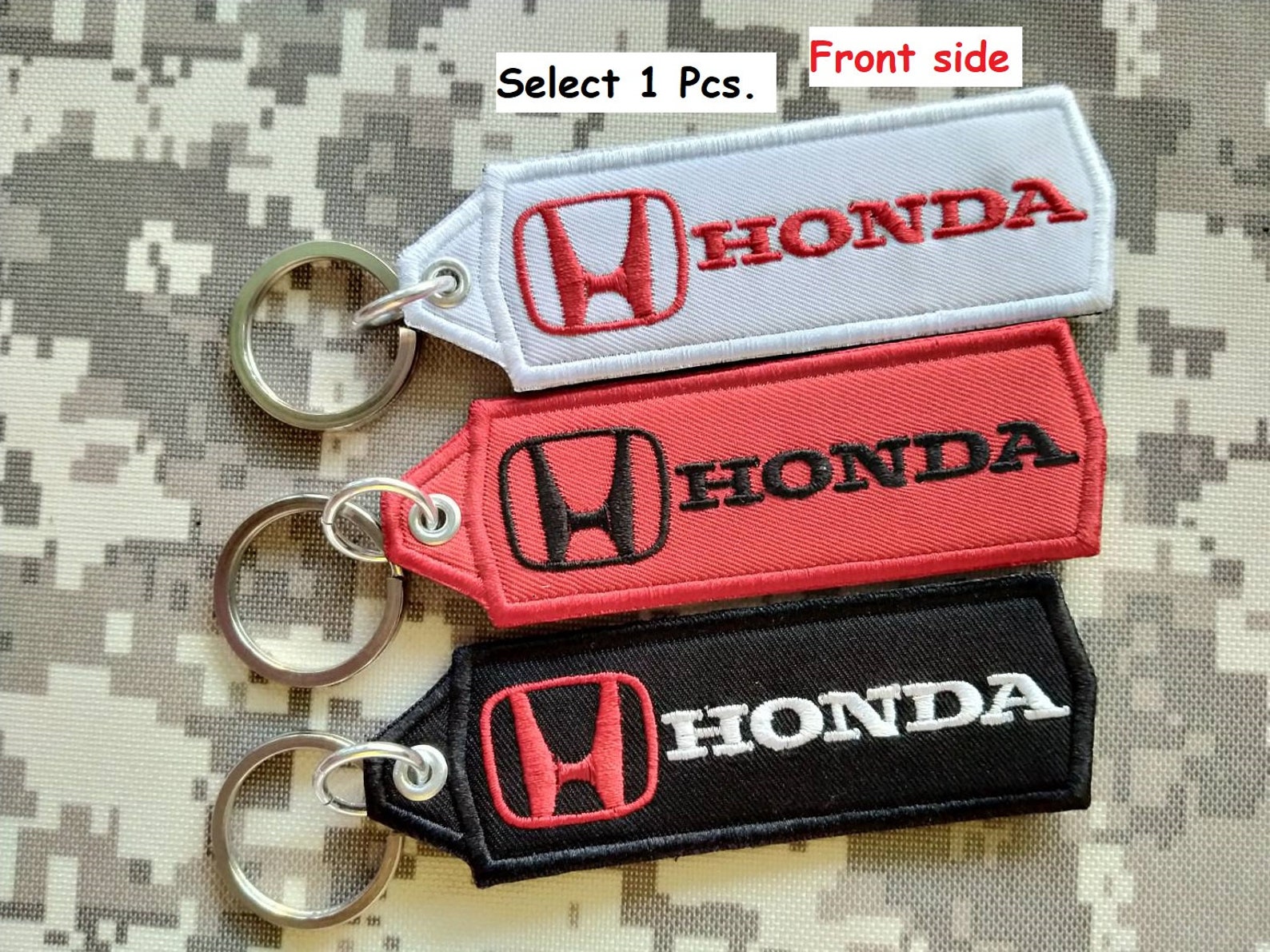 Honda Car Key Chain Embroidery Honda Biker Motorcycle Racing Etsy