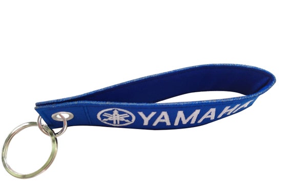 porte clé moto caoutchouc Yamaha bleu