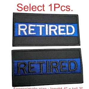 RETIRED Blue line patch police thin blue line swat rescue Thin line hook backing for attachment or sew on size 4&quot;x 2&quot;
