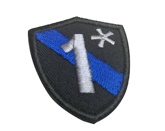 1 Ass to Risk, 1 Asterisk Police Patch Blue Line Red Line