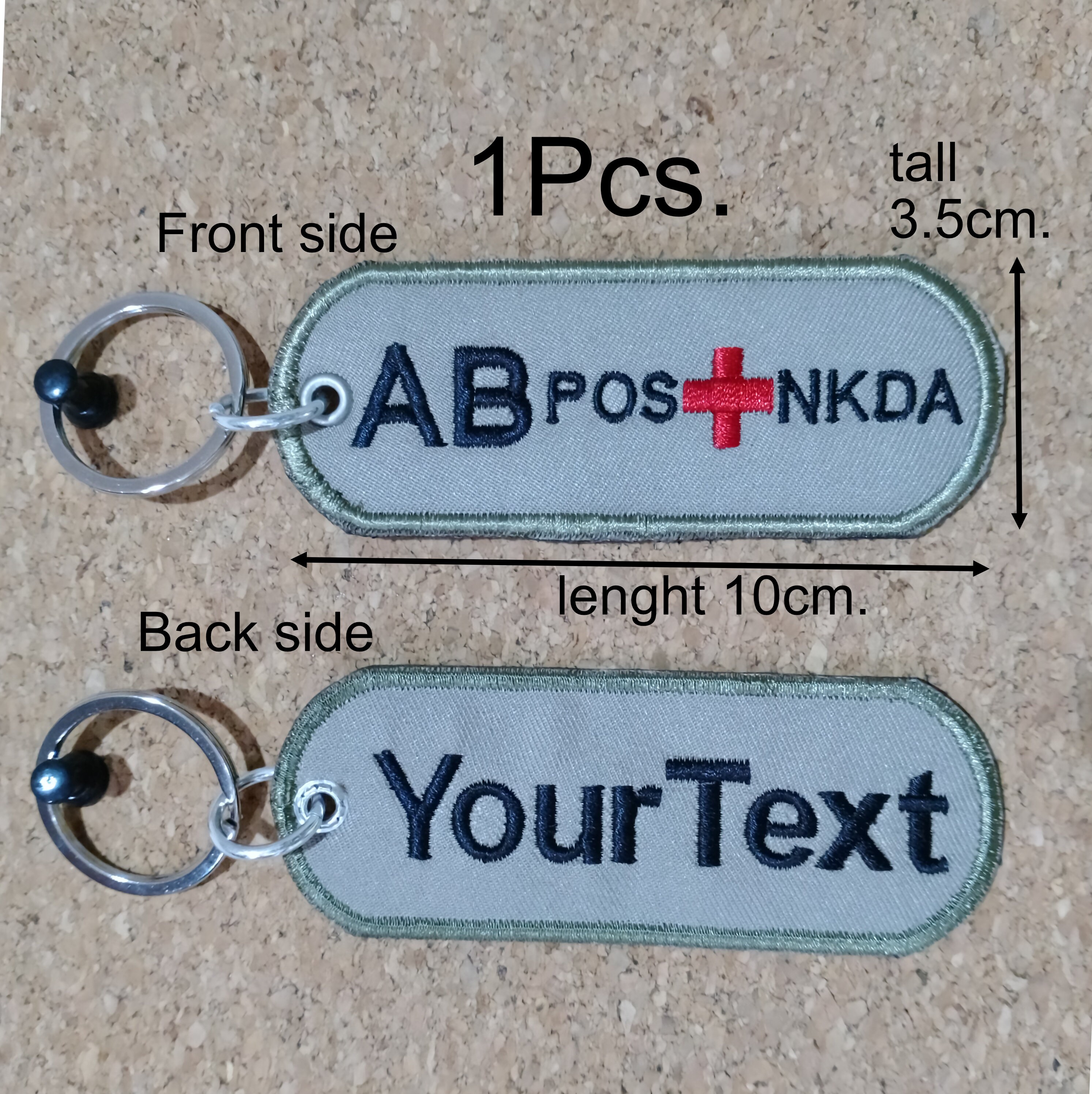 2 Patch Ricamate Bandiera Italia Con Nome E Gruppo Sanguigno | Personalizzabile Per Militare O Sportivo - Foto 5