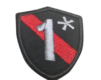 1 Ass to Risk, 1 Asterisk Police Patch Blue Line Red Line