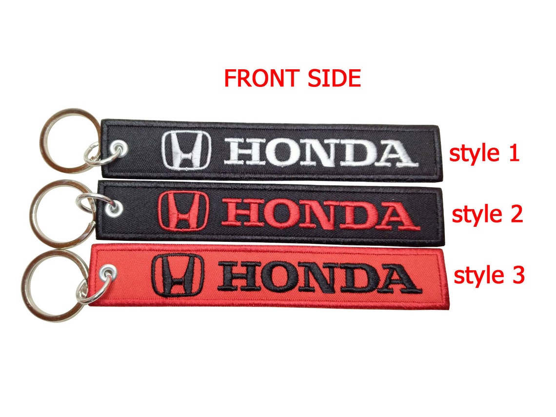 Honda Car Honda Key Chain Embroidery Honda key ring tag bag Etsy
