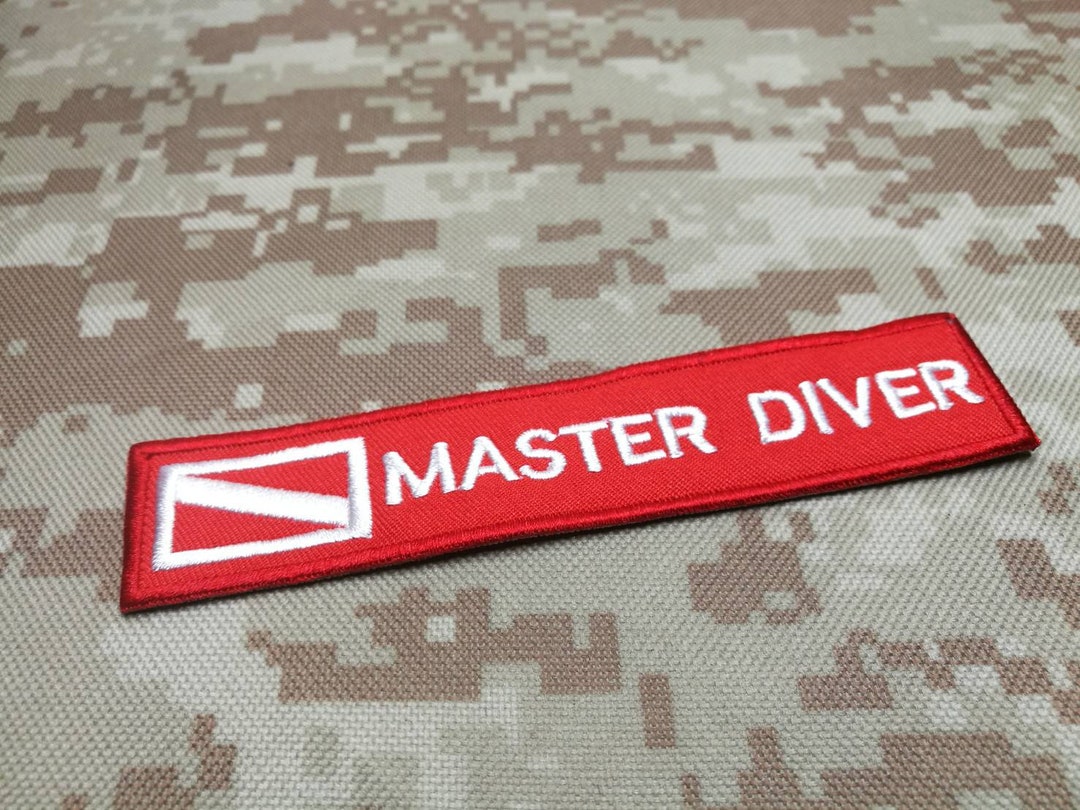 Master Diver Patch Scuba Diver Patch Skin Diver Patch Embroidered