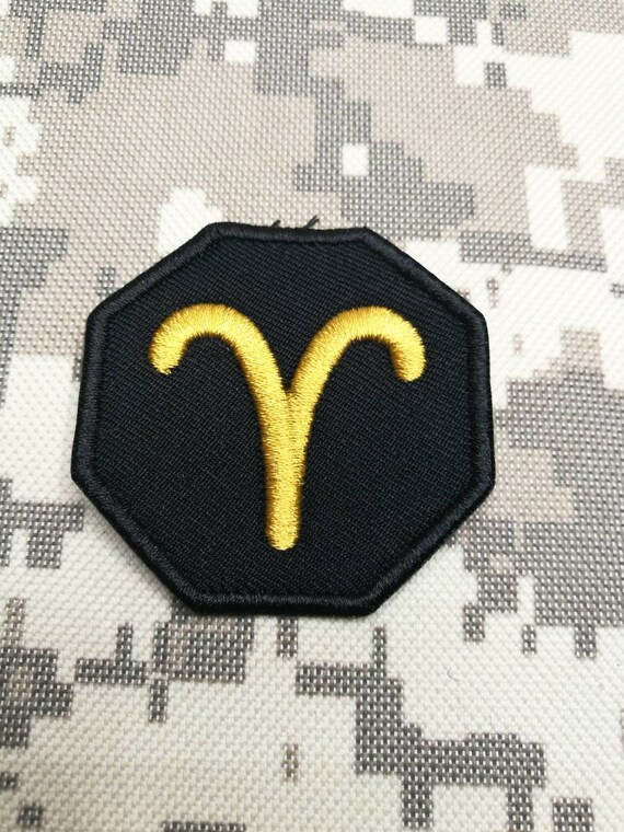 Zodiac Aries patch D.I.Y. Patch Decorate patch  sew on or hook backing attachment  patch size 5 cm