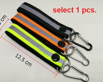 Llavero reflectante de motociclista, etiqueta de rescate (12,5 cm x 2,5 cm)