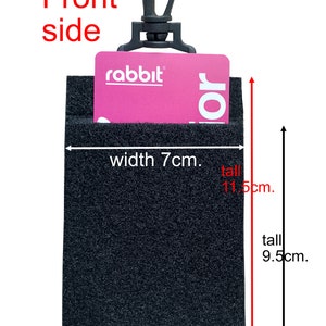 Porte-carte Boucle patch Clip 2 côtés Boucle pour crochet attaché onglet clip porte-sac étiquette sac bagage pour taille 7 cm. x 11,5 cm.