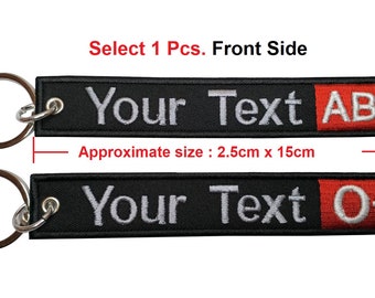 1 Pcs. Blood type Custom text key chain  A-B-AB-O-pos -neg Army military medic police keychain key ring key tag Bag holder size 2.5cm x 15cm