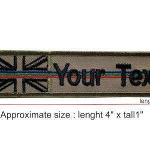 Union Jack Flag Custom name text Thin Blue, Green, Red Line Police Ambulance Fire EMS EMT Rescue embroidered patch size 4&quot;x1&quot;,5&quot;x1&quot;,6&quot;x1&quot;