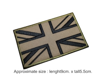 Union Jack Flagge UK Flagge Aufnäher Moral gestickt D.I.Y. Internationaler Flagge Dekorieren mit Haken Befestigung oder annähen auf Größe 9 cm.x5.5 cm.