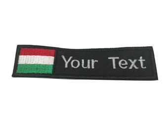 Écusson drapeau de la Hongrie avec nom personnalisé Écusson Text Your Text