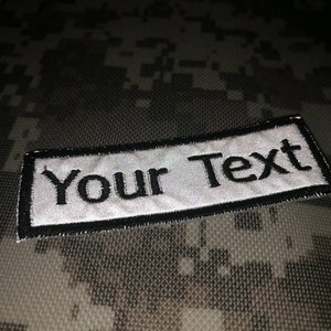 Reflective patch Your Text Custom name text patch tag name tape name tag D.I.Y.biker military style embroidered patch3&quot;x1&quot;,4&quot;x1&quot;,5&quot;x1&quot;,6&quot;x1&quot;